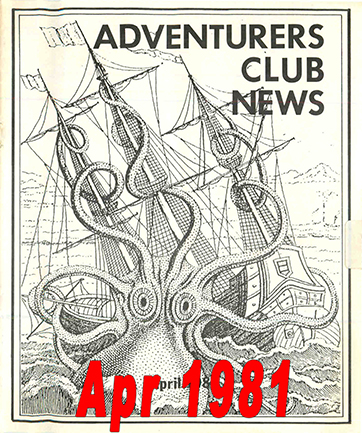 April 1981 Adventurers Club News Cover
